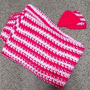 Pink baby blanket set